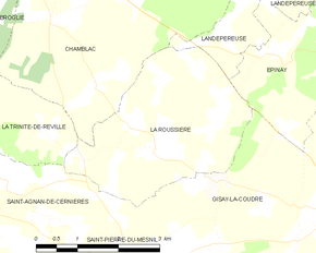 Poziția localității La Roussière