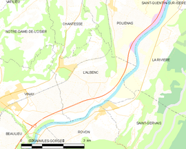 Mapa obce L’ Albenc