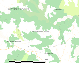 Mapa obce Solignac-sous-Roche
