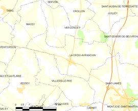 Mapa obce La Croix-Avranchin