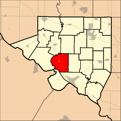 Location in Randolph County