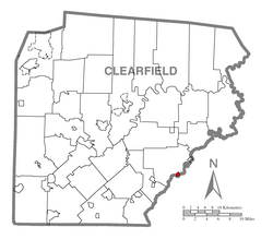 Location in Clearfield County