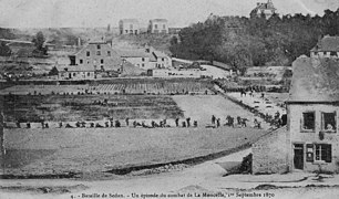 Un épisode du combat de La Moncelle lors de la bataille de Sedan le 1er septembre 1870.