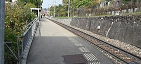 Vue d'ensemble de la gare de Montreux-Collège.