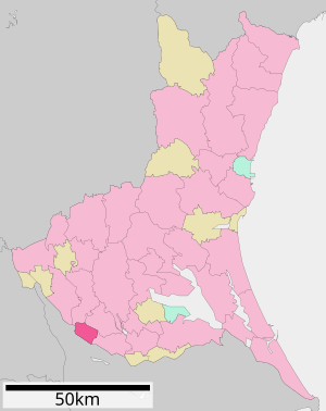 Lage Moriyas in der Präfektur