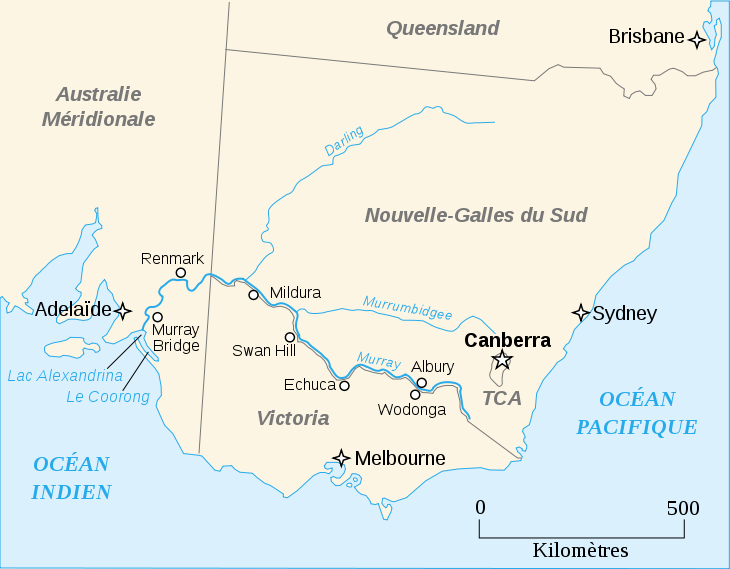 Grozlin Map Of Darling River Australia