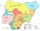 Siedlungsgebiet der Yoruba in Nigeria