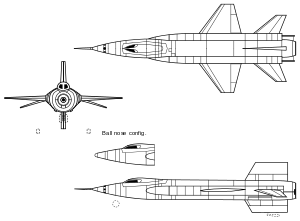 Three view drawing North American X-15 3-view.svg