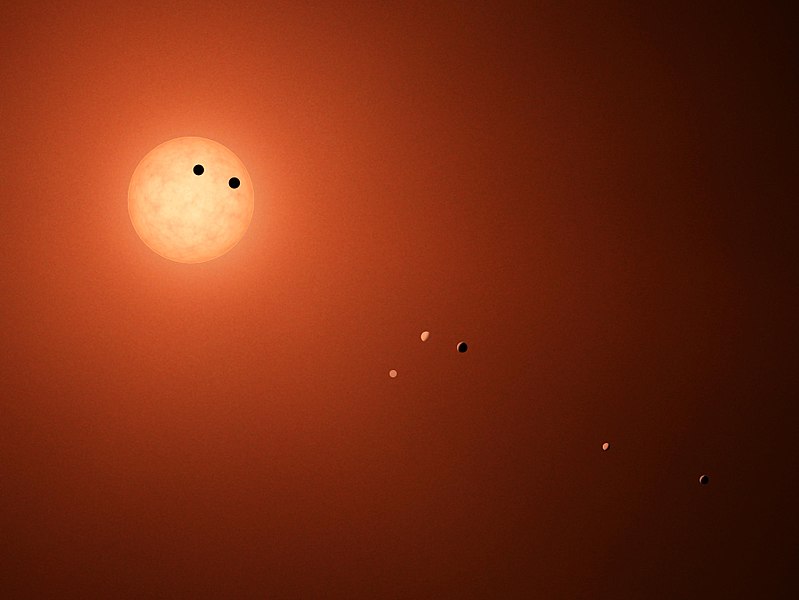 Mynd:PIA21429 - Transit Illustration of TRAPPIST-1 (cropped).jpg