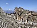 Perge theatre and mountain