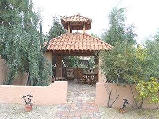 A gazebo on the property of Squaw Peak Inn built by William “Bill” Epley.