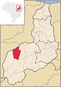 Location of Uruçuí in Piauí and Brazil