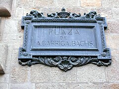 Plaça de Garriga i Bachs.