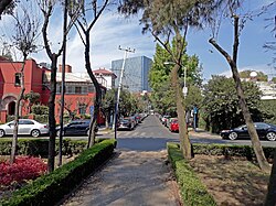 View of Guadalupe Inn from Plaza Valverde