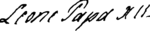 Signature de Léon XII