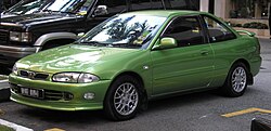 A Proton Putra. Note that the color may not have been a factory option.