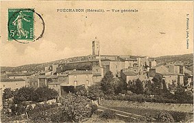 Puéchabon il y a un siècle, de nombreuses maisons sont tombées en ruines et reconstruites depuis.