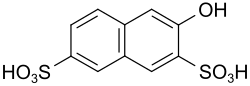 Strukturformel von 3-Hydroxynaphthalin-2,7-disulfonsäure