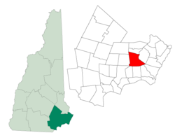ロッキンガム郡内の位置（赤）