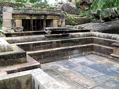 Closeup of the pavilion and tank