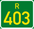 Streeksroete R403 shield