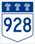 Highway 928 marker