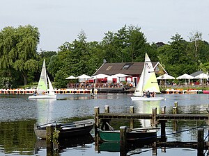 Recreatieplas Pröbstingsee bij dit kasteel