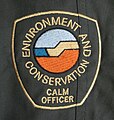 CALM Officer shoulder patch for Western Australia Department of Environment and Conservation staff rain coat, 2009.