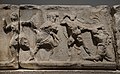 Slab from the Amazonomachy believed to show Herculeas grabbing the Hair of the Amazon Queen Hippolyta