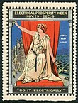 Society for Electrical Development Inc. stamp for Electrical Prosperity Week 11-29 to 12-4 1914