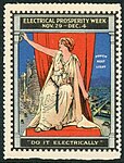 Society for Electrical Development Inc. stamp for Electrical Prosperity Week 11-29 to 12-4 1914