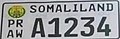 Somaliland New Car Plate