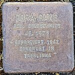 Stolpersteine Lindenplatz Würselen D. Gans