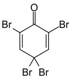 Strukturformel von 2,4,4,6-Tetrabrom-2,5-cyclohexadienon