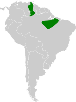 Distribución geográfica del mosquero pechinegro.