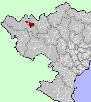 District location in northern Vietnam