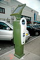 Solar-powered parking meter on Jefferson Avenue