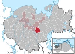 Läget för kommunen Testorf-Steinfort i Landkreis Nordwestmecklenburg