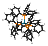 3D model of the tetrakis(triphenylphosphine)palladium(0) molecule