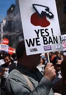 2011 protests against internet censorship Turkey internet ban protest 2011.jpg