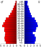 Bevolkingspiramide Elmore County