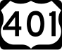 U.S. Route 401 marker