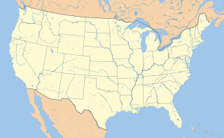 Mapa de localización ubicada en Estados Unidos
