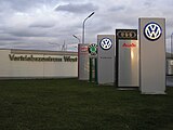 Centro de distribución del Grupo Volkswagen en Alemania, con SEAT al final.