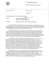 Opinion from Deputy Atty. Gen. Rosenstein (3 pages) White-House-Fires-James-Comey.pdf