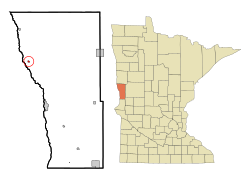 Location of Kent, Minnesota