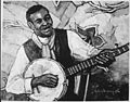 1929. The Banjo Player by Hale Woodruff, African American artist.