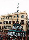 Pilar de 8 amb folre i manilles dels Castellers de Vilafranca (28 de setembre del 1997)