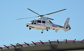 D-HFVP als Air Rescue Pfalz bei der Landung auf der Universitätsmedizin Mainz