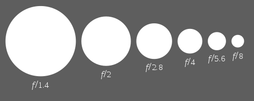 Comparing aperture sizes (click for article on Wikipedia)